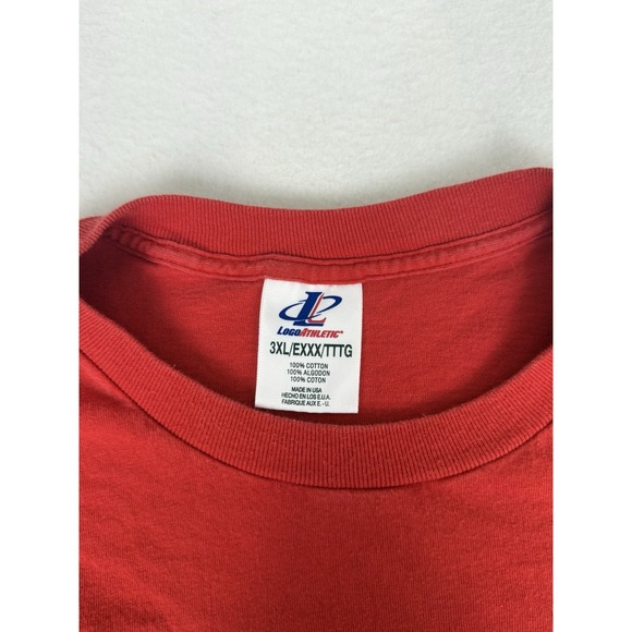 St Louis Cardinals Shirt Logo Athletic Y2K Vintage Red Short Sleeve Men 3XL - Picture 2 of 5